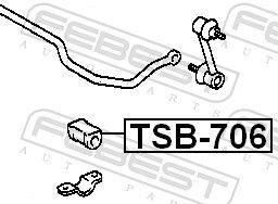 BUCSA BARA STABILIZATOARE FEBEST TSB706 1
