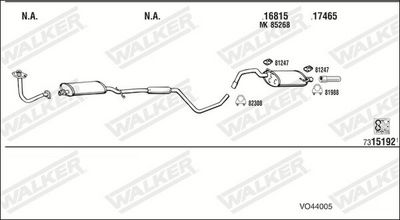 Изпускателна система WALKER VO44005