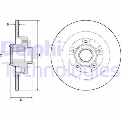 Bromsskiva DELPHI BG9134RS