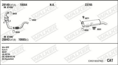 Изпускателна система WALKER CIK018337AD