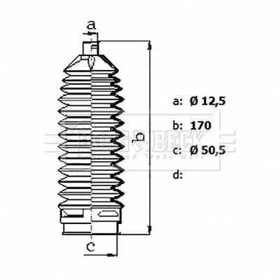 Bellow Kit, steering Borg & Beck BSG3482