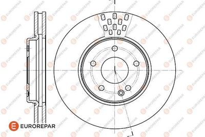 Тормозной диск EUROREPAR 1618873980 для CHRYSLER CROSSFIRE