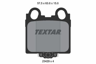 Комплект тормозных колодок, дисковый тормоз TEXTAR 2342901 для TOYOTA VEROSSA