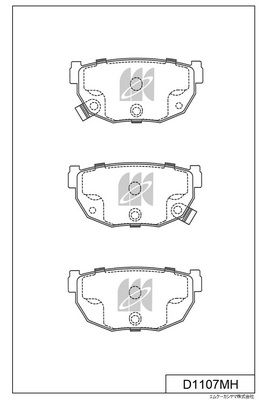 Комплект тормозных колодок, дисковый тормоз MK Kashiyama D1107MH для NISSAN 240SX