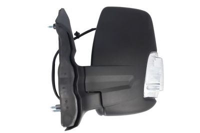 Zijspiegel Links (elektrisch, in reliëf, met verwarming, assistent rijstrookverandering, kort, elektrisch opklapbaar, met indicator, wy5w gloeilamp) past: FORD TRANSIT / TOURNEO CUSTOM 08.13-