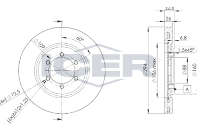 ICER 78BD8678-2 Тормозные диски для SSANGYONG REXTON