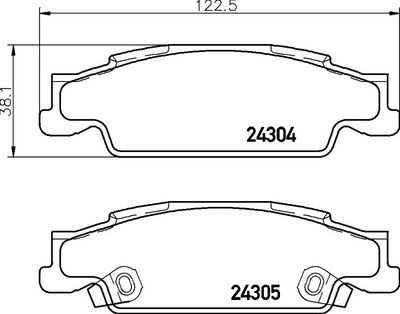 BREMSBELAGSATZ SCHEIBENBREMSE BREMBO P09007 1