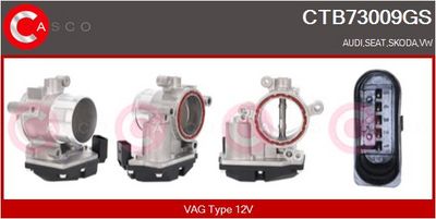 Hrdlo škrticí klapky CASCO CTB73009GS