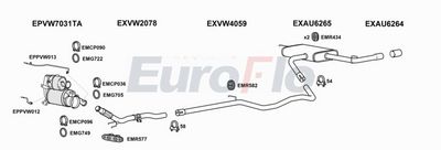 Układ wydechowy EUROFLO AUA316D2001D