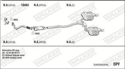 Изпускателна система WALKER SAK026594A