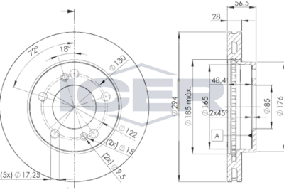спирачен диск ICER 78BD8674-2