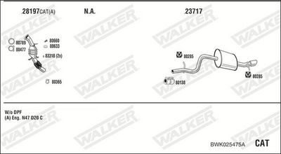 Изпускателна система WALKER BWK025475A