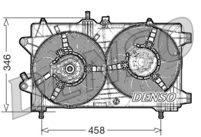 DENSO DER09044 Вентилятор системы охлаждения двигателя  для FIAT IDEA (Фиат Идеа)