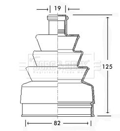 BORG & BECK BCB2249 Пыльник шруса  для LADA (Лада)