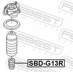 TAMPON CAUCIUC SUSPENSIE FEBEST SBDG13R 1