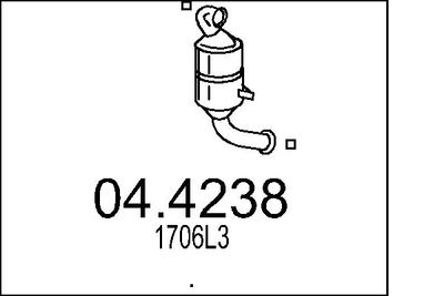 MTS 04.4238 Катализатор  для PEUGEOT 307 Break (3E) 1.6 HDi
