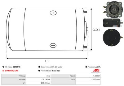 MOTOR ELECTRIC AS-PL DC9051S 3