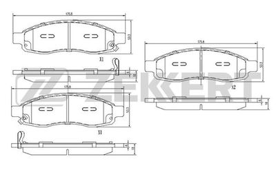 Комплект тормозных колодок, дисковый тормоз ZEKKERT BS-2854 для INFINITI QX56