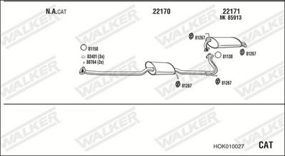 SISTEM DE ESAPAMENT WALKER HOK010027