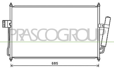 Конденсатор, кондиционер PRASCO FD719C003 для CHEVROLET TRAILBLAZER