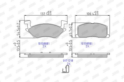 BREMSBELAGSATZ SCHEIBENBREMSE JURID 572327J 1