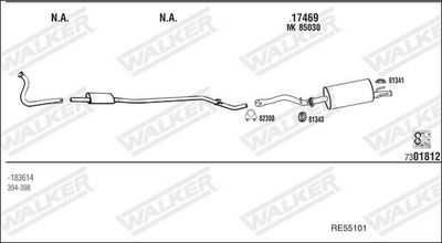 Изпускателна система WALKER RE55101