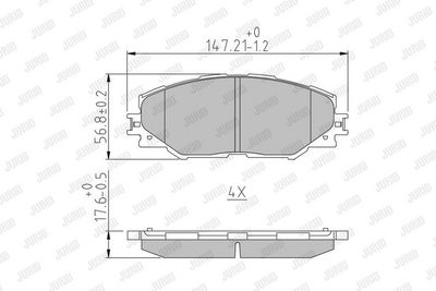 BREMSBELAGSATZ SCHEIBENBREMSE JURID 572569J 1