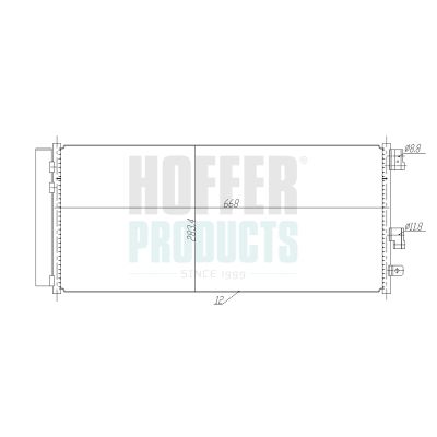 кондензатор, климатизация HOFFER 991251