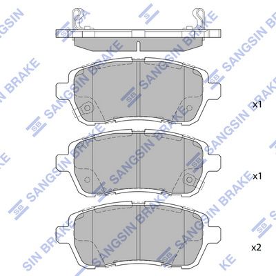 комплект спирачно феродо, дискови спирачки Hi-Q SP2113A