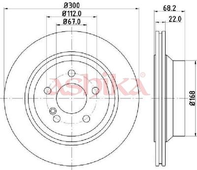 спирачен диск ASHIKA 61-00-0513C