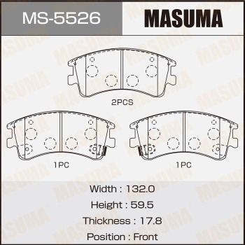 Комплект тормозных колодок MASUMA MS-5526 для MAZDA 6