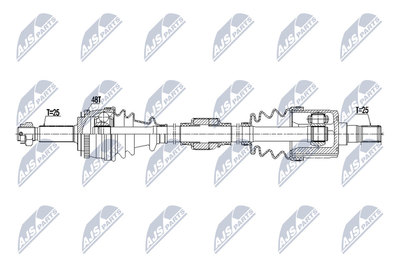 Приводной вал NTY NPW-HY-523 для HYUNDAI GETZ