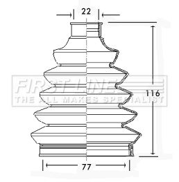 Bellow, drive shaft FIRST LINE FCB2346