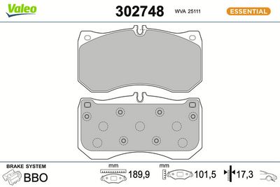 SET PLACUTE FRANA FRANA DISC VALEO 302748