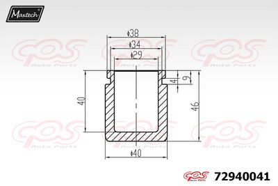 Поршень, корпус скобы тормоза MAXTECH 72940041 для LEXUS RX