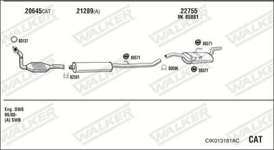 Изпускателна система WALKER CIK013181AC