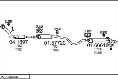 SISTEM DE ESAPAMENT MTS PEUG90529B002484