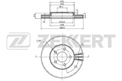 Тормозной диск ZEKKERT BS-5681 для CHRYSLER NEON