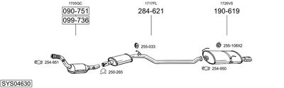 Układ wydechowy BOSAL SYS04630