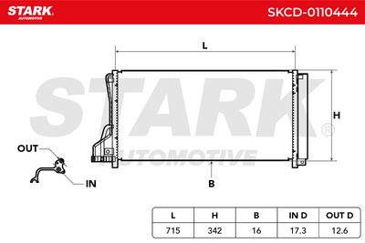 кондензатор, климатизация STARK SKCD-0110444
