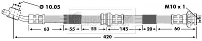 Brake Hose Borg & Beck BBH6879