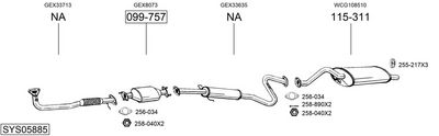 Изпускателна система BOSAL SYS05885