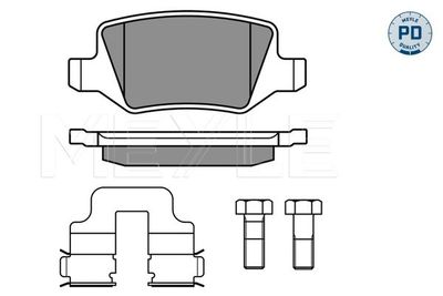 Комплект тормозных колодок, дисковый тормоз MEYLE 025 231 3814/PD для MERCEDES-BENZ VANEO