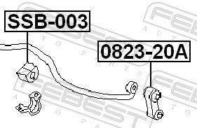 BUCSA BARA STABILIZATOARE FEBEST SSB003 1