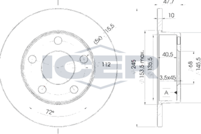 спирачен диск ICER 78BD2746-2