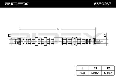 спирачен маркуч RIDEX 83B0267