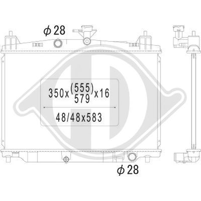Радиатор, охлаждение двигателя DIEDERICHS DCM2267 для MAZDA 2