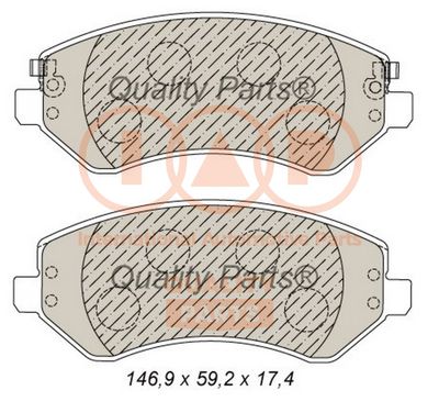 Комплект тормозных колодок, дисковый тормоз IAP QUALITY PARTS 704-02018 для CHRYSLER VOYAGER