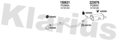 Układ wydechowy KLARIUS 631703E