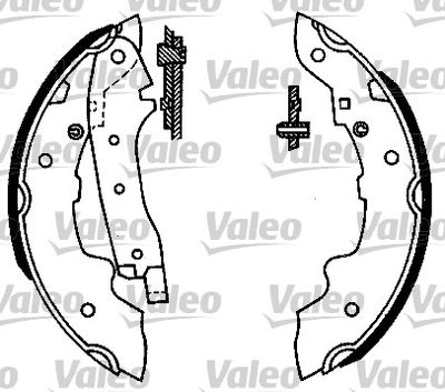 Комплект тормозных колодок VALEO 562027 для RENAULT FUEGO